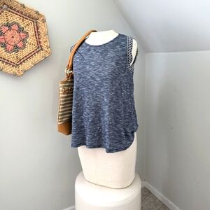 Anthropologie W5 Blue Striped Sleeveless Top